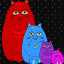 fat cat family thumbnail colored picture