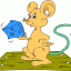 mouse with cheese thumbnail colored picture