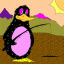 penguin fishing thumbnail colored picture