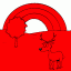 deer and rainbow thumbnail colored picture