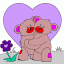 teddy bears cuddling thumbnail colored picture
