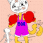 boxing cat thumbnail colored picture