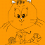 cat with big head thumbnail colored picture