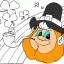guy and rainbow thumbnail colored picture