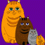 fat cat family thumbnail colored picture
