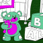 nursery teddy bear thumbnail colored picture