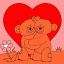 teddy bears cuddling thumbnail colored picture