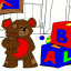 nursery teddy bear thumbnail colored picture