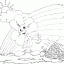 clover rainbow thumbnail lineart picture
