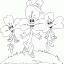 dancing clovers thumbnail lineart picture