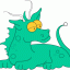 cute dragon thumbnail colored picture