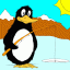 penguin fishing thumbnail colored picture