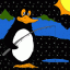 penguin fishing thumbnail colored picture