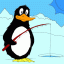 penguin fishing thumbnail colored picture