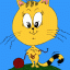 cat with big head thumbnail colored picture