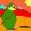 penguin fishing thumbnail colored picture