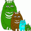 fat cat family thumbnail colored picture