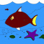 happy fish thumbnail colored picture