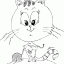 cat with big head thumbnail lineart picture