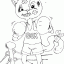 boxing cat thumbnail lineart picture