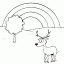 deer and rainbow thumbnail lineart picture