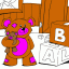 nursery teddy bear thumbnail colored picture