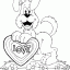 dog with heart free printable dog with heart page