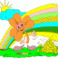 clover rainbow thumbnail colored picture