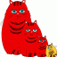 fat cat family thumbnail colored picture