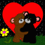teddy bears cuddling thumbnail colored picture