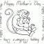 free printable monkeys hugging page