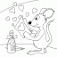 mouse reading valentine free printable mouse reading valentine page