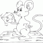 mouse with cheese thumbnail lineart picture