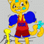 boxing cat thumbnail colored picture