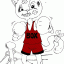 boxing cat thumbnail colored picture