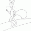 squirrel jogging thumbnail lineart picture
