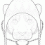 free Tiger in Hat coloring page