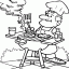 free printable dad barbecuing page
