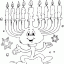 dancing menorah printable free coloring page