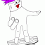 finger skater printable free coloring page