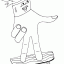 finger skater printable free coloring page